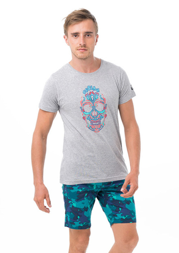 남여공용 스컬나멘트(그레이) 디프런 티셔츠