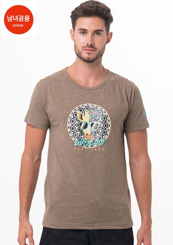 남여공용 Mr.GG(올리브 멜란지) 디프런 티셔츠