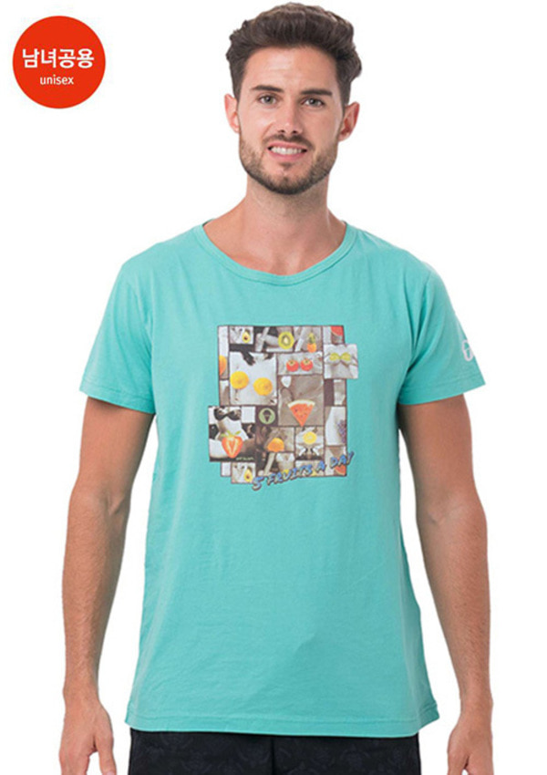 남여공용 프루티(터쿼즈) 디프런 티셔츠